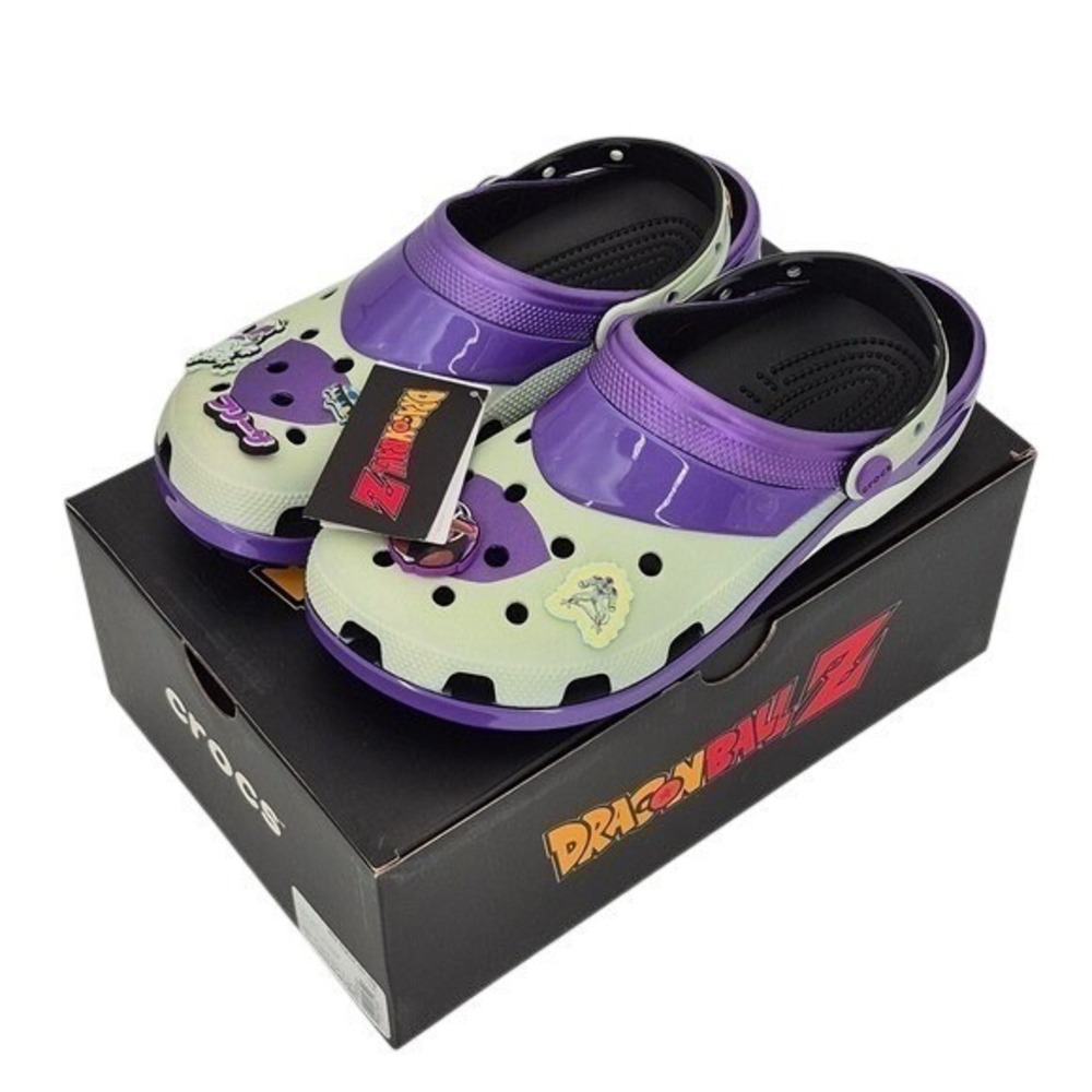 Crocs Dragon Ball Z Frieza Classic Clogs Adult Men's Size 11 NWB Purple Unisex